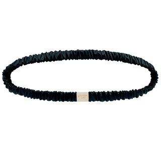 Dariia Day Silk Headband Midnight Black - Black Silk Headband