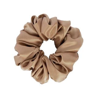 Dariia Day Silk Scrunchie French Beige - Beige Silk Scrunchie (M)