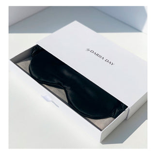 Dariia Day Silk Eye Midnight Black - Black Silk Eye Mask