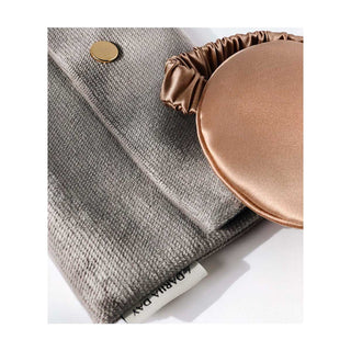 Dariia Day Silk Eye Mask French Beige - Beige Silk Eye Mask