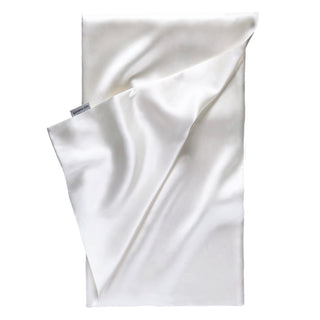Dariia Day Silk Pillowcase Powder White - White Silk Cushion Cover