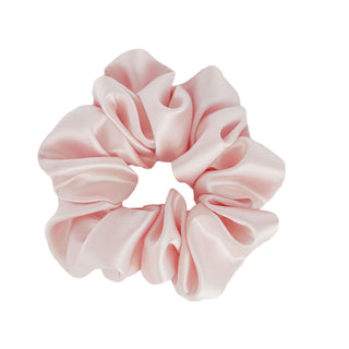 Dariia Day Silk Scrunchie Blush Pink - Pink Silk Scrunchie (M)