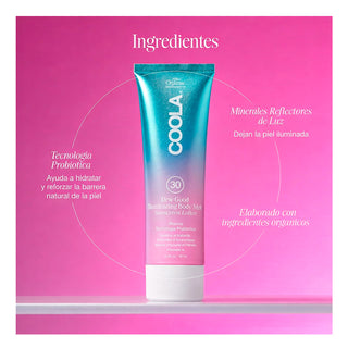 Coola Dew Good Illuminating Body Melt SPF30 - Leche corporal con glow y protección solar
