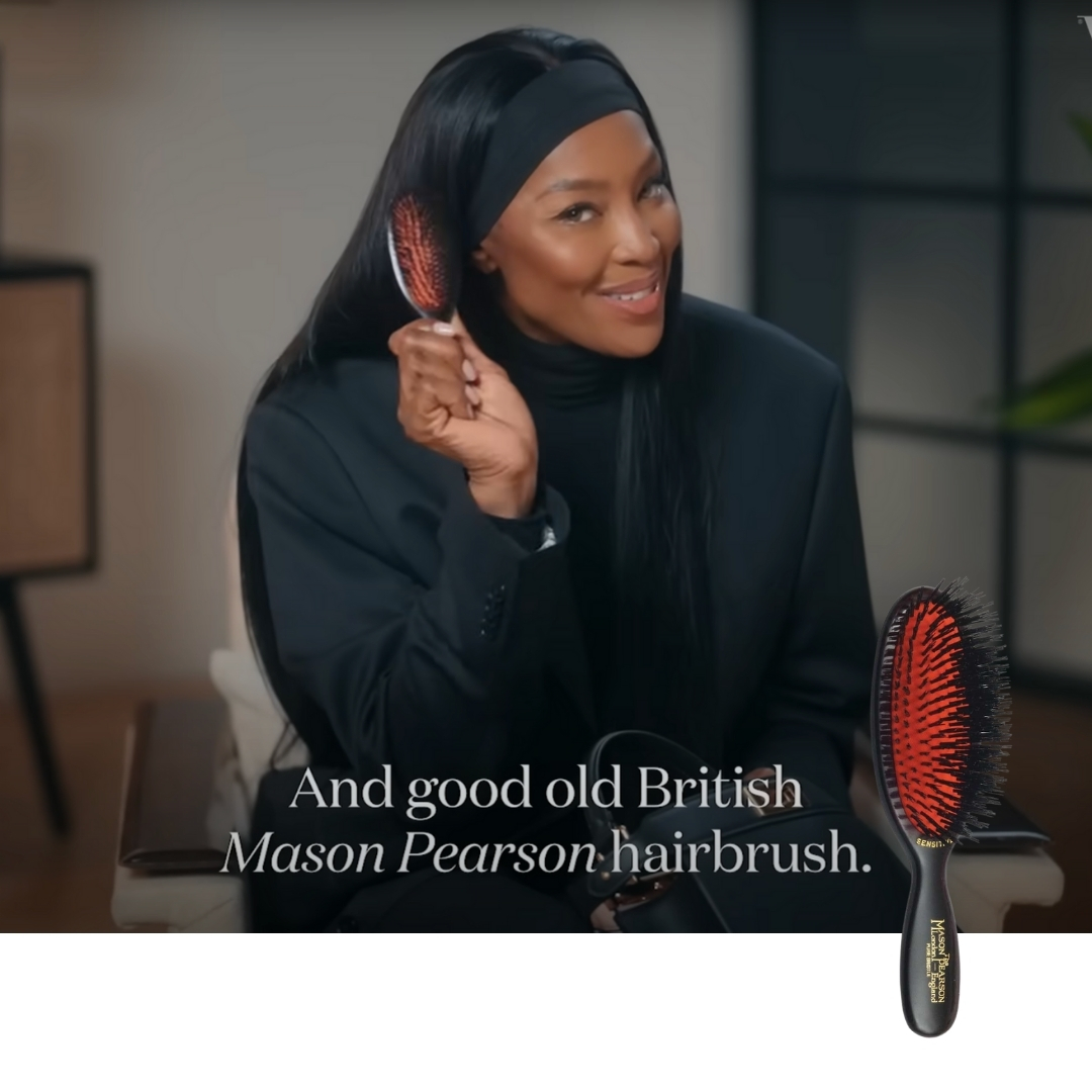Naomi Campbell usa el cepillo Mason Pearson